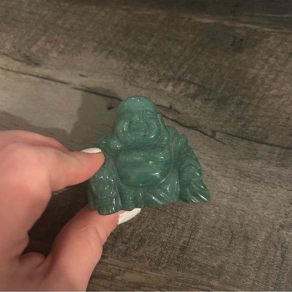 Natural Green Aventurine Crystal Laughing Buddha - Picture 3 of 4